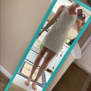 Cream free people lace mini dress M